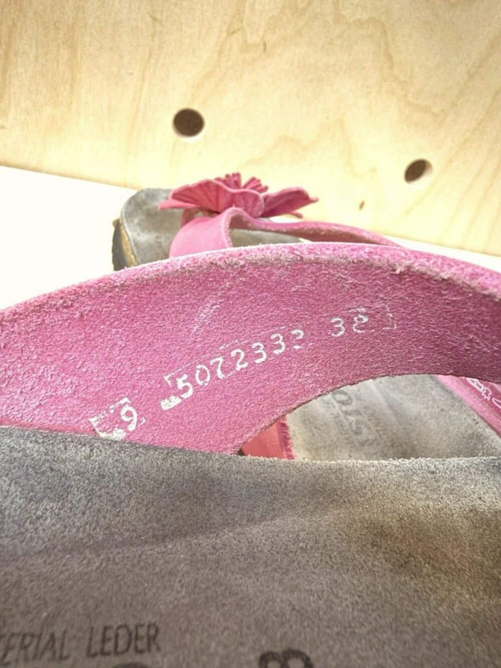 Mephisto Violette Womens Pink Flower Leather Flip Flop Thong Sandal EU 38 US 7.5 - Picture 8 of 12